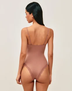Body en microfibre et dentelle
