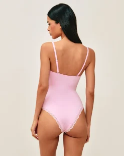 Body en microfibre et dentelle