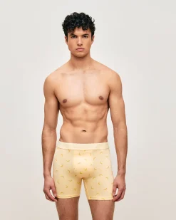 Boxer en coton avec imprimé bananes