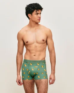 Boxer en coton motifs oranges