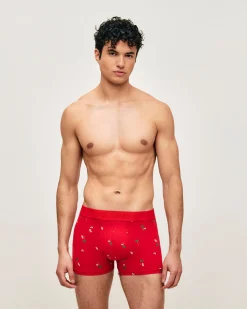 Boxer en coton motifs plage