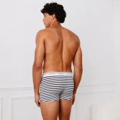Boxer à rayures en coton