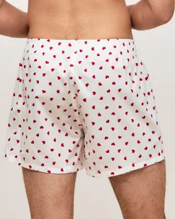Caleçon en coton motifs coeurs
