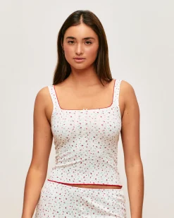 Caraco en jersey motifs fleurs