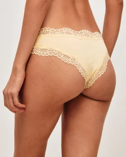 Culotte cheeky en coton avec dentelle