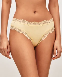 Culotte cheeky en coton avec dentelle