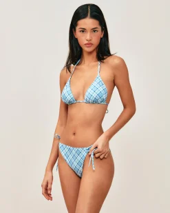 Culotte de maillot de bain bikini à carreaux