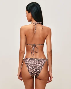 Culotte de maillot de bain bikini à motif léopard