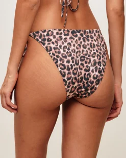 Culotte de maillot de bain bikini à motif léopard