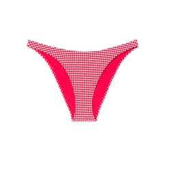Culotte de maillot de bain taille haute imprimée vichy gaufrée