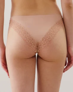 Culotte en microfibre et dentelle