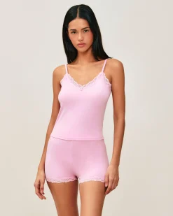 Ensemble de pyjama en jersey avec dentelle
