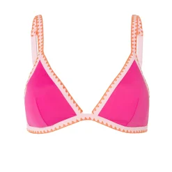 Haut de maillot triangle avec bordures en crochet