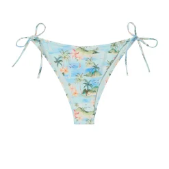 Maillot de bain bikini à motifs carte postale tropicale