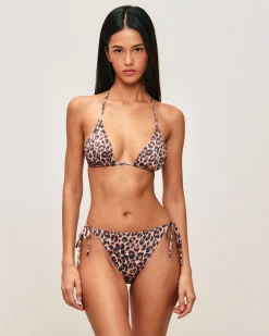 Maillot de bain triangle imprimé léopard