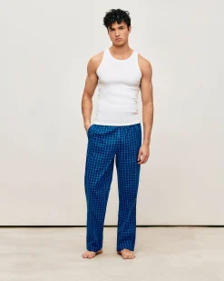 Pantalon en coton à carreaux