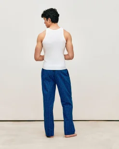 Pantalon en coton à carreaux