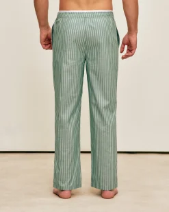 Pantalon en coton à rayures