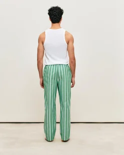Pantalon en coton à rayures