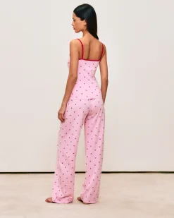 Pantalon en jersey à motif cerises