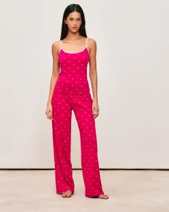 Pantalon en jersey à motif cerises