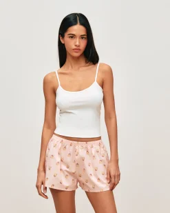 Short en coton avec imprimé canard