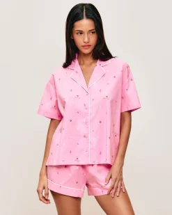 Short en coton avec imprimé glaces