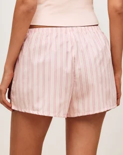 Short en coton à rayures
