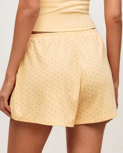 Short en jersey à petits cœurs