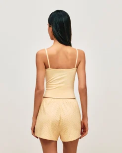 Short en jersey à petits cœurs