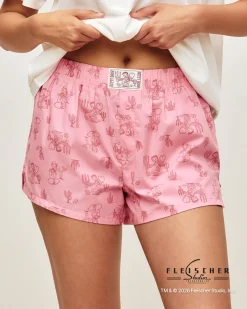 Short en popeline de coton imprimé Betty Boop