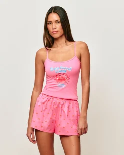 Short en popeline imprimé crabes
