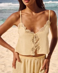 Short en satin et dentelle