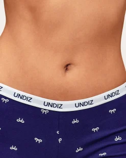 Shorty en coton imprimé noeuds