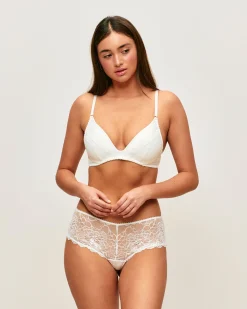 Shorty en dentelle florale
