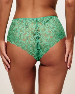 Shorty en dentelle vert