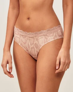 Shorty en microfibre imprimé serpent