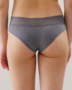 Shorty uni avec dentelle