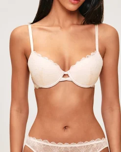 Soutien-gorge ampliforme en dentelle florale