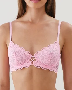 Soutien-gorge corbeille en dentelle écru