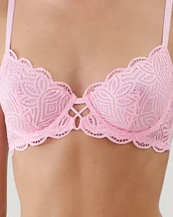 Soutien-gorge corbeille en dentelle écru