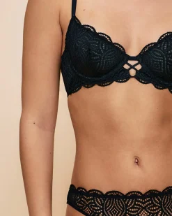 Soutien-gorge corbeille en dentelle noir