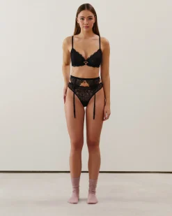 Soutien-gorge corbeille en dentelle noir
