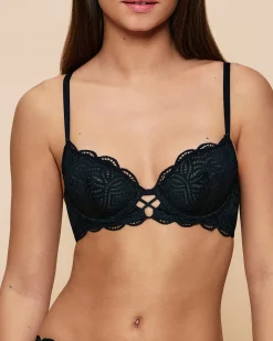 Soutien-gorge corbeille en dentelle noir