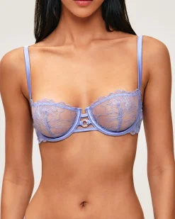 Soutien-gorge corbeille en mesh brodé