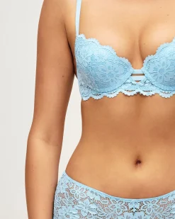Soutien-gorge push-up en dentelle florale