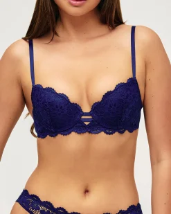 Soutien-gorge push-up en dentelle florale