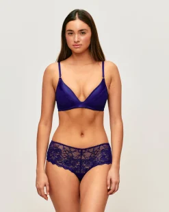 Soutien-gorge push-up en satin et dentelle