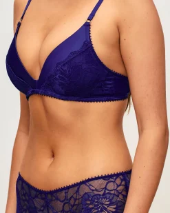 Soutien-gorge push-up en satin et dentelle
