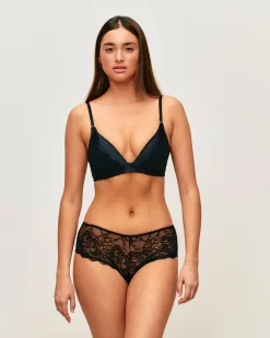 Soutien-gorge push-up en satin et dentelle